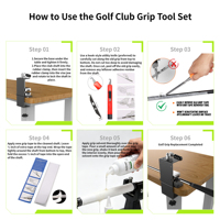 Dissolvant portable pour ruban de grip de golf, outil de remplacement de grip de golf, accessoire de remplacement de grip de golf, distributeur d'outils de re-gripage de clubs