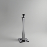 Système de file d'attente Stanchion Post en acier inoxydable 304-Barrière de contrôle des foules pour la gestion des événements