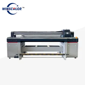 Auto Feeding Focus 3200 6 Head UV Ink Wallpaper Roll To Roll Hybrid Printer