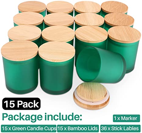 Sapphire Blue Glass Candle Jars with Lids 6 oz glass candle jar