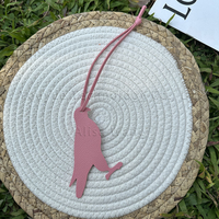 Pendentif de sac en cuir PU coloré, durable, en forme de pigeon porte-bonheur, porte-clés en cuir pour voiture