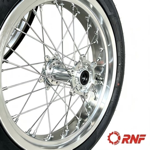 Nouvel ensemble de roues <span class=keywords><strong>semi</strong></span>-<span class=keywords><strong>slick</strong></span> pour Supermoto, pneus avec carcasse, moyeu CNC, jantes en alliage 110/70-17 140/70-17 pour vélos électriques SurRon Ultra Bee - Product Image 3