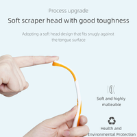Grattoir à langue en plastique de silicone écologique Original Kids 'Eco-Tongue Cleaner Brush Scrubber Effective Bag Parts & Accessories