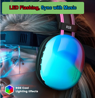 10 pièces LED clignotant silencieux Disco casque calme fête casques Yoga Fitness écouteur avec 1 pièces émetteur Rechargeable 500m