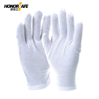 Guantes de control de calidad de algodón 100%, venta al por mayor de fábrica, guantes de trabajo antideslizantes baratos, guantes blancos para el trabajo