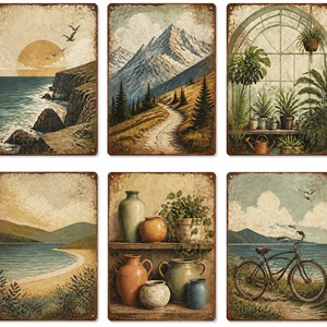 Affiche Métallique Vintage, Plaque en Étain, Mouette, <span class=keywords><strong>Phare</strong></span>, Falaise, Art Mural Rétro pour <span class=keywords><strong>Café</strong></span> de Plage - Product Image 1