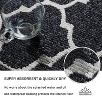 Tapis de cuisine modernes en polypropylène tufté antidérapants, super absorbants, résistants aux taches, ensembles de 2 tapis lavables