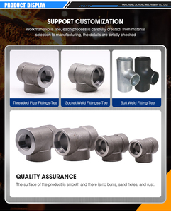 3000lb rèn Phụ kiện ống thép carbon cường độ cao 4x4x2 ổ cắm Hàn giảm Tee - Product Image 5