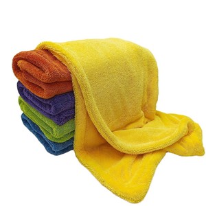 Serviette de lavage de voiture en microfibre 85x55 cm, épaisse, absorbante, double face, bord tressé, serviette de nettoyage professionnelle - Product Image 5