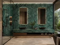 Dalle de marbre vert indien Verde Imperdiale du Guatemala pour meuble-lavabo de salle de bain, comptoir de cuisine, mur décoratif et crédence.