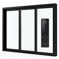 Serrure intelligente à empreintes digitales pour panneau de verre robuste, triple piste, carte IC, tactile, biométrique, pour porte coulissante en verre