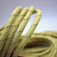 Corde de Poi en Aramide Tressée 100% Pure, 3/8 Pouce (10mm), Poids Moyen, Ignifuge, pour Jonglage, Flow Art et Staff (pour garçons)