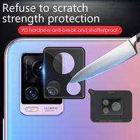 Film de protection pour objectif de caméra, incurvé 3D, couverture complète, pour Vivo V20 V21e SE X70 X60 X50 Pro PLUS v19, écran en verre trempé