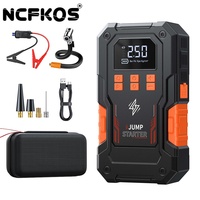 Démarreur de voiture portable NCFKOS avec compresseur d'air 150 PSI, gonfleur de pneus, booster de batterie d'urgence, batterie externe