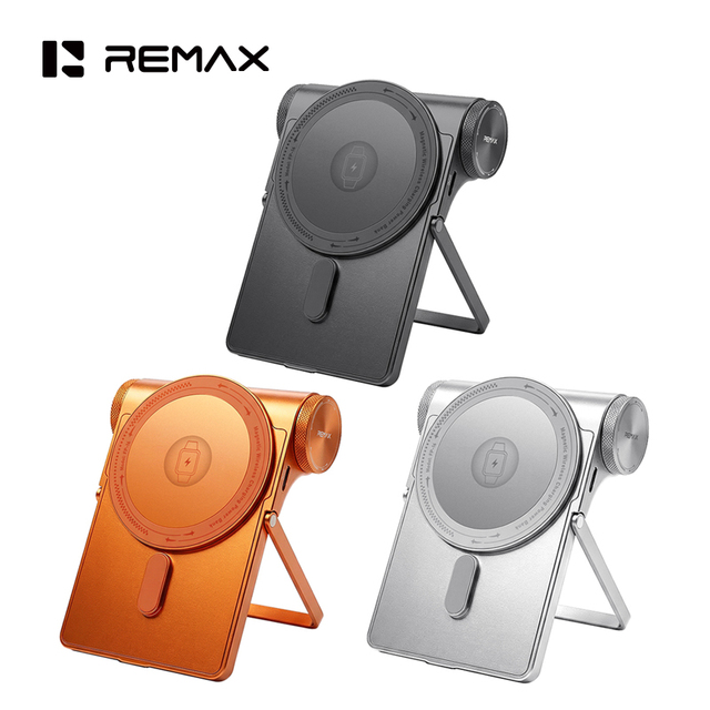 REMAX FP-16 5000mAh Magnetic Power Bank Fast Charging PD 20W 15W Foldable Stand Metal Slim Wireless Powerbank for Phone Watch
