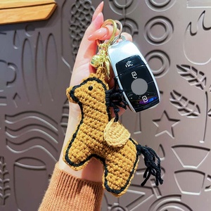 Handmade Crochet Pony Keychain Cute Horse Bag Charm Cartoon Animal <b>Keyring</b> for Girls Gift Kawaii <b>Mini</b> Horse Pendant - Product Image 2