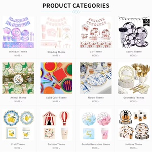 HLC Personnalisé Vaisselle de fête en papier de 7 pouces sur le thème des anniversaires, de qualité alimentaire, avec assiettes et serviettes pour la décoration d'anniversaire des enfants - Product Image 6