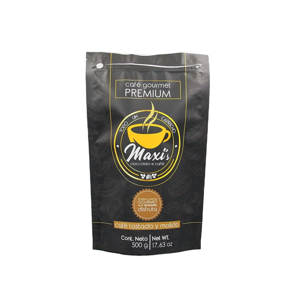 Custom Packaging Stand Up Coffee Bag Mylar Plastic Bag Coffee Bag with Valve for Coffee Doypack Packaging For Beans And Powder