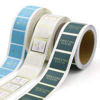 Étiquettes autocollantes personnalisées avec logo privé, impression dorée sur vinyle, pour emballages de cosmétiques, flacons de parfum et pots.