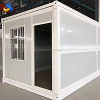 Maison conteneur de bureau/entrepôt préfabriquée moderne à installation rapide, en panneaux sandwich pliables en X