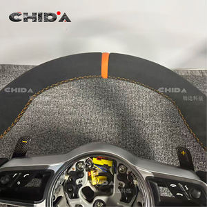 Volante de Ante Negro Personalizado para Porsche 911 992 997 718 Panamera Cayenne Taycan Macan <span class=keywords><strong>Tarkan</strong></span> Boxster Carrera - Product Image 3