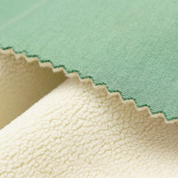 Tissu polaire tricoté brossé épais 50% coton 45% polyester 5% élasthanne pour sweats chauds automne-hiver