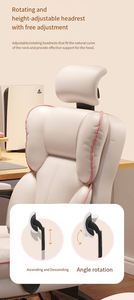 Silla de Juego Moderna Ajustable de Cuero PU, Silla de Oficina para Computadora, Función Reclinable, Cómoda para Estar Sentado por Tiempo Prolongado, Base de Acero - Product Image 3