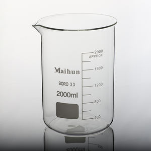 थोक लेमवेयर 2000 मिलीलीटर बोरोसिलिकेट ग्लास 3.3 पारदर्शी उच्च तापमान गर्मी प्रतिरोधी बीकर प्रयोगशाला के लिए ओएम/ओडम - Product Image 1