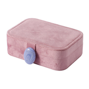 Caja de Joyería de Terciopelo Portátil de Viaje, Moderna y Ecológica, con Logotipo Personalizado, con Espejo para Anillos, Aretes y Collares - Product Image 6