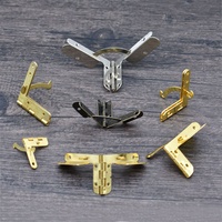 Charnières carrées en laiton, petites boîtes en bois, métalliques, 4 pouces, 33mm, charnières dorées