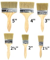 Manche en bois pinceau à poils plats brosse de peinture murale pour armoires murales maison retouches poussière nettoyage industriel