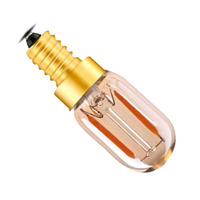 Base dorée e12 e14 2w dimmable led 12v 24v ampoule à filament ambre jaune 2200k 2300k t22 ampoule de décoration