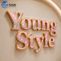 Enseigne lumineuse LED 3D personnalisée avec logo en or brossé rétroéclairé par halo, fabriquée par le fabricant d'origine