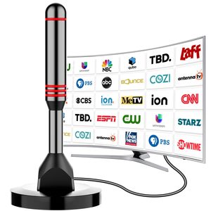<span class=keywords><strong>Antenne</strong></span> TV numérique intérieure HD DVB <span class=keywords><strong>T2</strong></span> Lanyi 1080P avec gain de 30 dBi, 1,5 VSWR, base magnétique en acier et amplificateur - Product Image 1