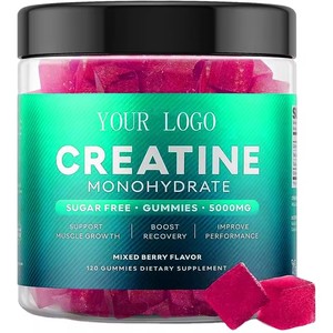 Private Label Pre Workout Supplement <b>Creatine</b> Monohydrate Energy Gummy <b>Creatine</b> Gummies for Muscle Growth Pills - Product Image 1