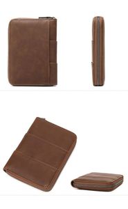 ซองใส่พาสปอร์ตหนังวินเทจ Crazy Horse พร้อมระบบป้องกัน RFID  โลโก้สั่งทำได้ อุปกรณ์เสริมการเดินทางอเนกประสงค์ - Product Image 4