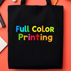 Large Durable Unisex Black Cotton Canvas Casual Tote Bag <b>Open</b> Top Custom DIY Logo Thick Shoulder Travel Beach Shopping Bag - Product Image 2