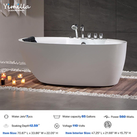 Baignoire Spa Hydromassage Rectangulaire Autoportante en Acrylique Multicolore Moderne et Luxueuse, Écologique pour Intérieur