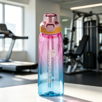 Bouteille en plastique Tritan+PP sans BPA de qualité alimentaire, étanche, avec options de parfum, prête pour le camping, isolation thermique et couvercle à ouverture rapide