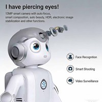 Robot compagnon émotionnel intelligent avec écran facial LED, capteur tactile et lecture de musique