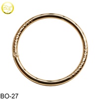 Aksesoris Tas Berlapis Emas, Ring O, Perlengkapan Kustom, Nama Terukir, Ring Bulat, Nama Merek, Gesper Logam Pipih untuk Pakaian