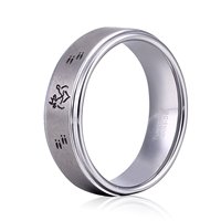 Chine tungstène Cobalt anneaux finition mate bague en tungstène de base pour hommes 6mm 7mm 8mm bague de mariage en bois de cerf
