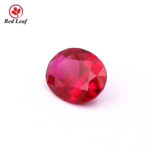 Redleaf đồ trang sức của chất lượng cao 3A hình bầu dục cắt tổng hợp Ruby đá quý 5 # Corundum trong các kích cỡ khác nhau lỏng đá quý - Product Image 4