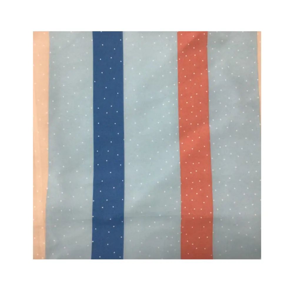 Low cost and high quality Colored stripes printed sheet fabric polyester non-fading quilting fabric