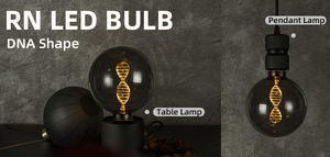 G125 Antique DNA Shape Edison dẫn bóng <span class=keywords><strong>E26</strong></span> 220V đèn 3 Wát E27 Filament hổ phách Glass 2200K thay đổi độ sáng tùy chỉnh ánh sáng bóng đèn - Product Image 6