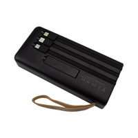 2025 nouveau prix de gros banque de puissance 20000mah chargeur Portable Logo personnalisé banque de puissance avec câble intégré avec support de téléphone