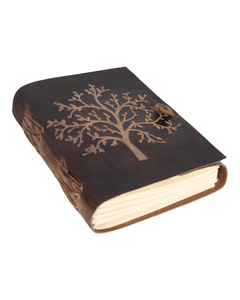 Journal en cuir gaufré Arbre de Vie, fait main, style vintage, avec pages vierges pour écrire, dessiner, croquis et voyages - Product Image 3