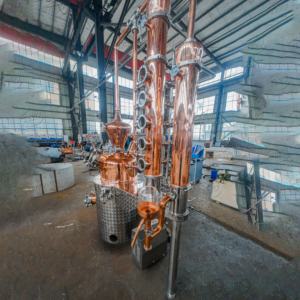 Destilador de torre de cobre de 100L para whisky, Vodka, cerveza, bricolaje, fabricación de bebidas espirituosas, bomba usada, caja de cambios - Product Image 3