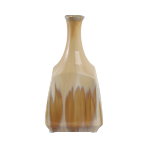 Vaso Decorativo in Ceramica Smaltata Bicolore, Vaso Scultoreo per Fiori, per Soggiorno, Arredamento Casa, Cucina, Camera da Letto - Product Image 1