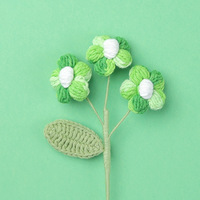 Saint Valentin Cadeau Maison Table Décor Mignon Crochet Plante Tricoté Mini Dégradé Couleur Bouffée Fleurs